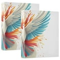 thumbnail image 1 of Bird Wings Feathers Fire 3 Ring Binders 1.5 inch Hardcover File Folders with Interior Pockets A4 Size Organizer for School Office Hospital Set of 2, 1 of 8