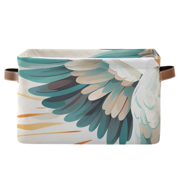 Bird Wings Feathers Storage Bins Baskets With Handles Storage Box Clothes Organizer Organization Toys