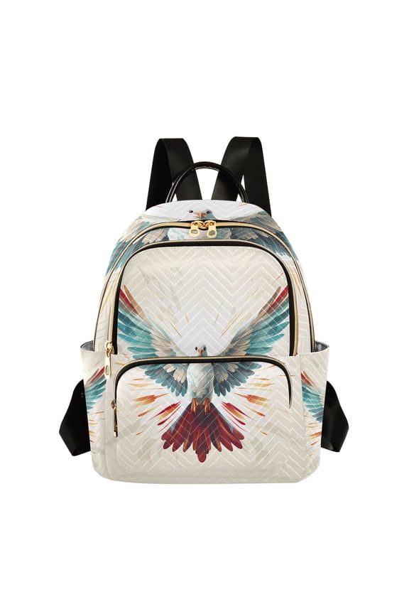 Bird Wings Feathers Travel Laptop Backpack Casual Daypack Lightweight Bookbag Compartment for Business