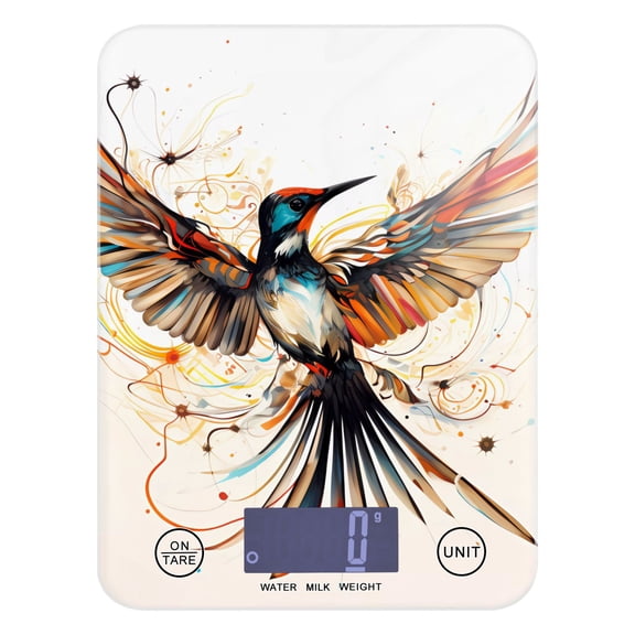 Bird Wings Food Scale Digital Kitchen Scale Waterproof Tempered Glass Tare Function 11 lb for Baking Cooking Meal Prep