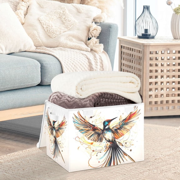 Bird Wings Storage Basket Foldable Laundry Basket Shelf Kids Toy Storage Container Organizer with Handles