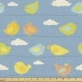 thumbnail image 1 of Ambesonne Bird on a Wire Fabric by the Yard Upholstery, Winged Animal Clouds, 2 Yards, Blue Grey Multicolor, 1 of 4