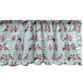 thumbnail image 1 of Bird on a Wire Window Valance, Pastel Tone Background Animals in a Snowy Weather Outdoor, Curtain Valance for Kitchen Bedroom Decor with Rod Pocket, 54" X 18", Pale Blue Coral, by Ambesonne, 1 of 2
