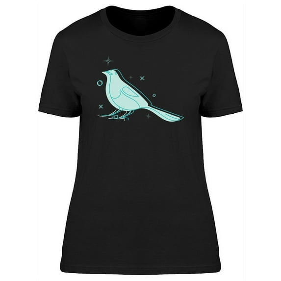 Bird With Abstract Glitch Style T-Shirt Women -Image by Shutterstock, Female Small