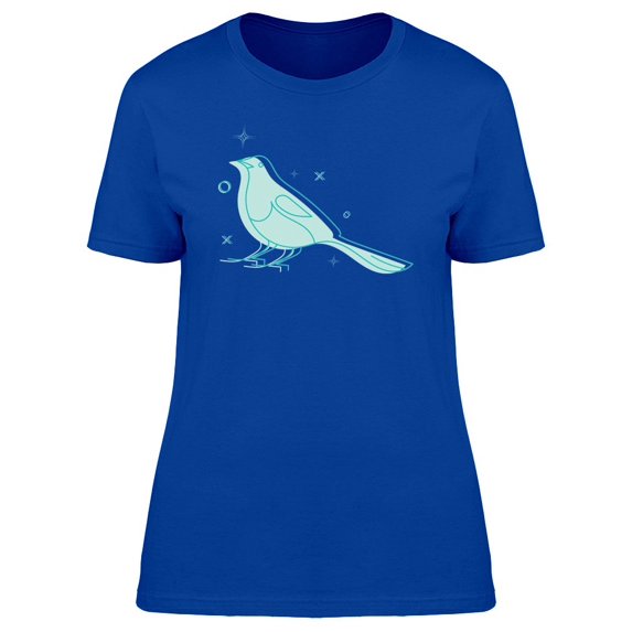 Bird With Abstract Glitch Style Tee Women's -Image by Shutterstock