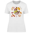 thumbnail image 1 of Bird With Autumn Leaves Clothes T-Shirt Women -Image by Shutterstock, Female XX-Large, 1 of 4