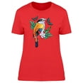 thumbnail image 1 of Bird With Butterfly T-Shirt Women -Image by Shutterstock, Female XX-Large, 1 of 2