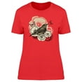 thumbnail image 1 of Bird With Poppy Flowers Ink Art Tee Women's -Image by Shutterstock, 1 of 2
