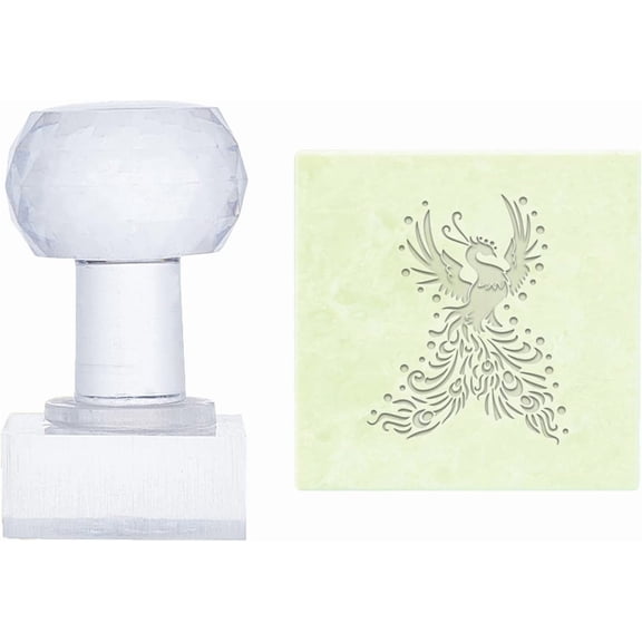 Bird of Wonder Soap Stamps Handmade Soap Stamp with Handle Soap Embossing Stamp Transparent Sealing Wax Stamp with Handle for Handmade Soaps DIY Arts Crafts Making Projects Mixed Color 1pc