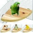 thumbnail image 1 of Bird Wood Perch Stand Platform Shelf Stand Board for Budgie Parakeet Cockatiel Hamster Gerbil Rat Chinchillas Guinea Pig, 1 of 9