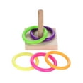thumbnail image 1 of Bird Wooden Platform Plastic Ring Tabletop Toys Intelligence Development Chew Puzzle Toy Pet Bird Supplies for Parrots Parakeets Budgie Australian Parrot Small Birds, 1 of 12