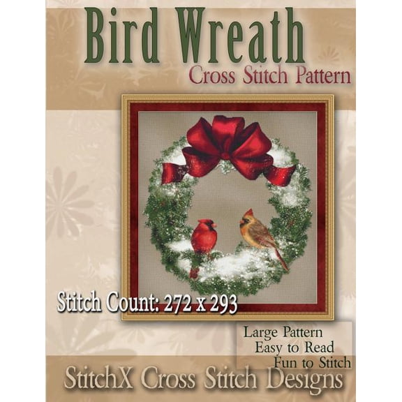 Bird Wreath Cross Stitch Pattern (Paperback) by Stitchx, Tracy Warrington