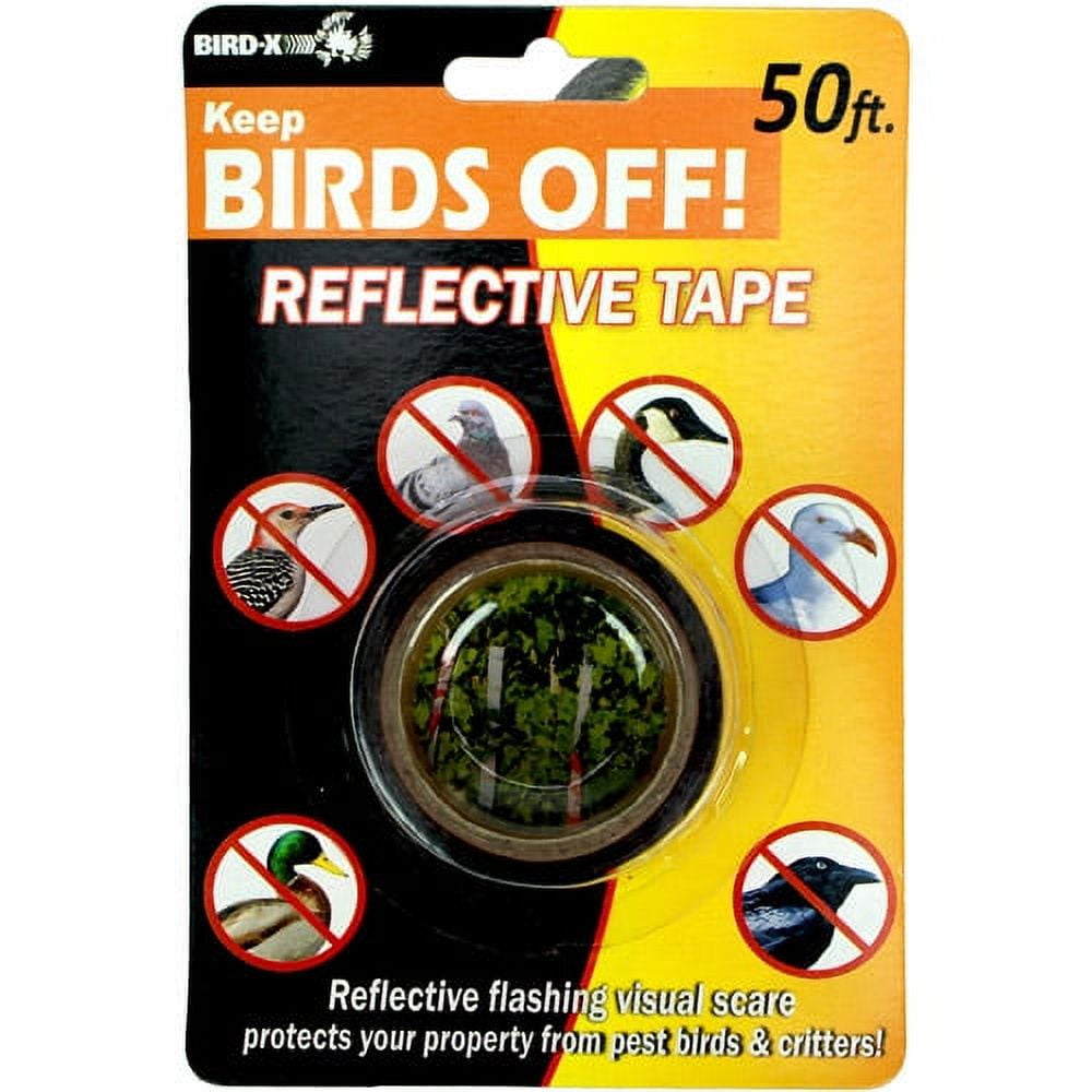 BirdX Bird Scare Tape, 50', Red Mylar Pest Type Birds Scare Flash Tape