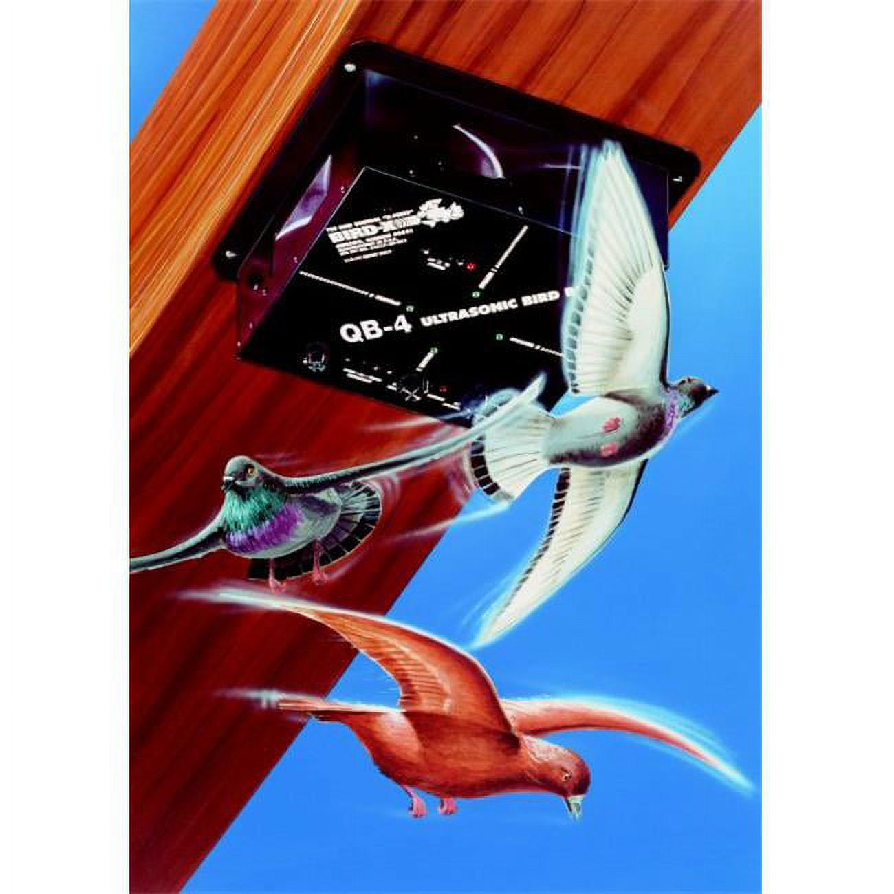 BirdX Electronic Bird Repeller,12 in H,12 in W QB4