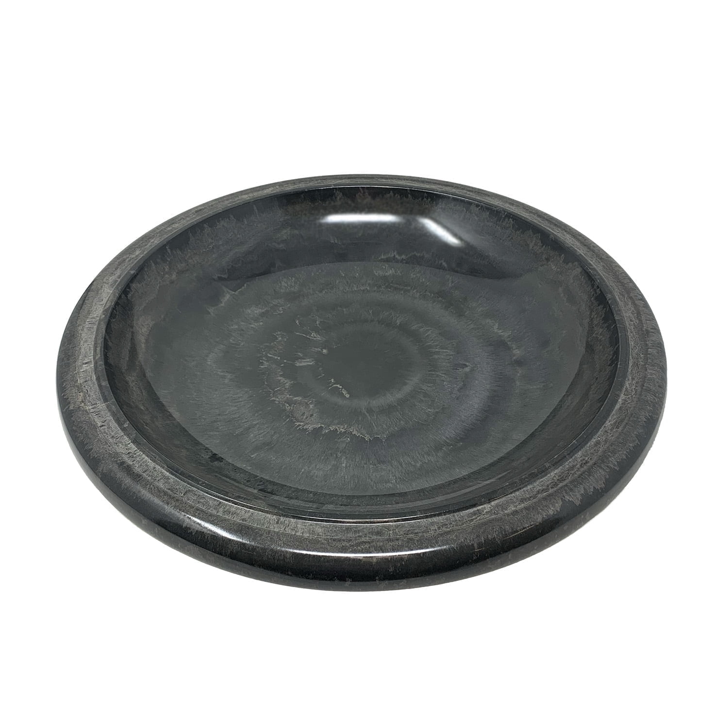 Bird and Beyond 19-Inch Gray Clay Bird Bath Basin