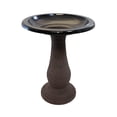 thumbnail image 1 of Bird and Beyond 24-Inch Antique Brown Fiber Clay Freestanding Bird Bath, 1 of 11