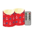 thumbnail image 1 of Bird and Boat Anchor Pattern Flameless Candles 2 PCS with Remote Realistic Moving Flame LED Tapered Pillar Set for Home Decor, 1 of 7