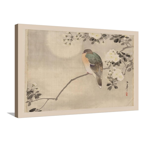 Bird and Cherry Blossoms Stretched Canvas Print by Unknown, 36" x 24", Sold by Art.com