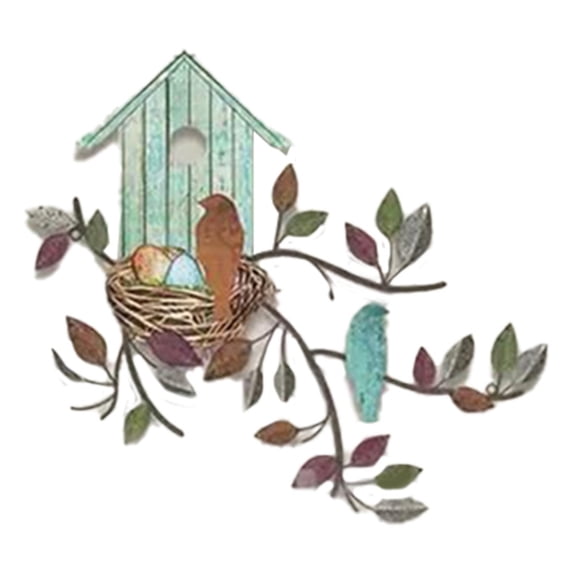 Bird decoration pendant metal bird wall decoration for indoor and outdoor garden
