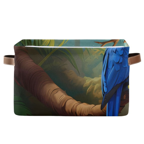 Bird in Branch Trees Forest Storage Bins Baskets With Handles Storage Box Clothes Organizer Organization Toys