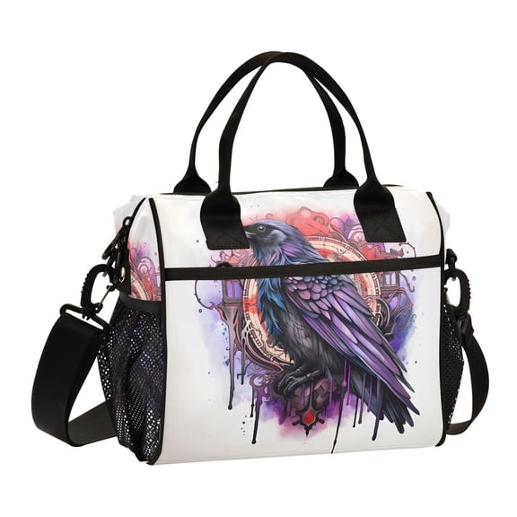 Bird in Clock Cooler Bag Lunch Bag Soft Cooler Cooling Tote Insulated Lunch Box for Adult Men Women