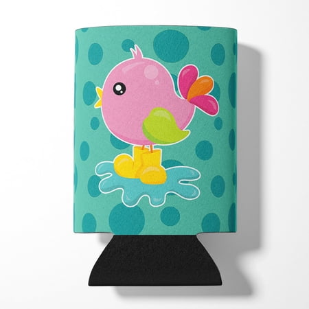 Bird in Rainboots and Puddle Can or Bottle Hugger