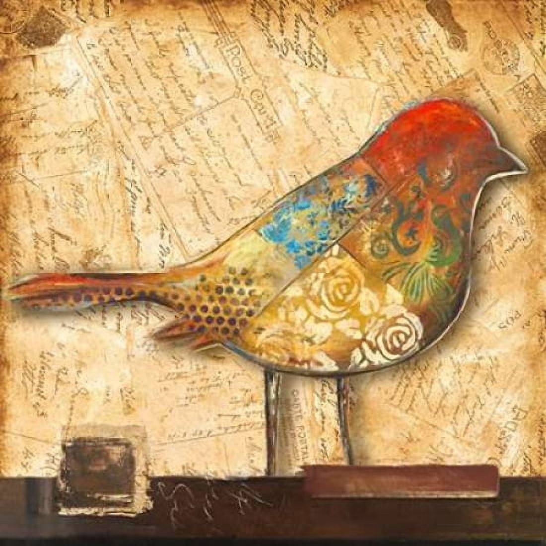 Bird of Collage II Canvas Art - Patricia Pinto (24 x 24)