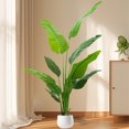 thumbnail image 1 of Bird of Paradise Artificial Plant 6 ft, Banana Leaf Plant, Tall Fake Palm Tree Faux Plants Indoor for Home Office Wedding Decor (72", 1 Pack), 1 of 8