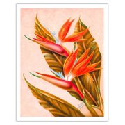 Bird of Paradise Flower - Hawai’i - Vintage Hawaiian Airbrush Art by Ted Mundorff c.1940s - Fine Art Matte Paper Print (Unframed) 11x14in