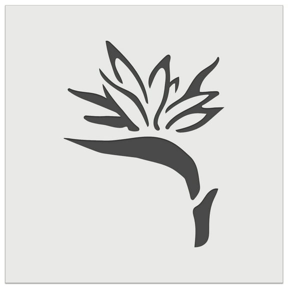 Bird of Paradise Tropical Flower Flora DIY Cookie Wall Craft Stencil - 3.5 Inch