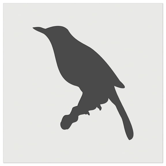 Bird on Branch Solid DIY Cookie Wall Craft Stencil - 3.5 Inch