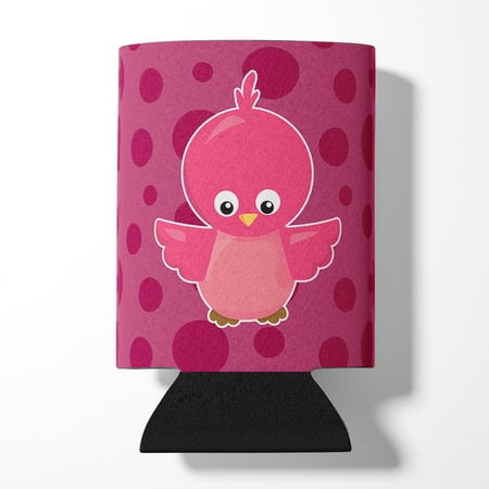 Bird on Pink Polkadots Can or Bottle Hugger