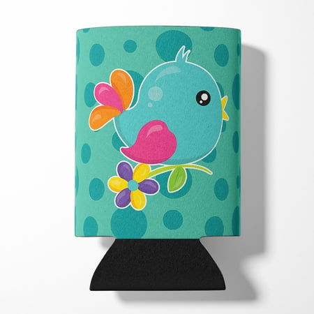 Bird on Teal Polkadots Can or Bottle Hugger