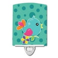 thumbnail image 1 of Bird on Teal Polkadots Ceramic Night Light, 1 of 1