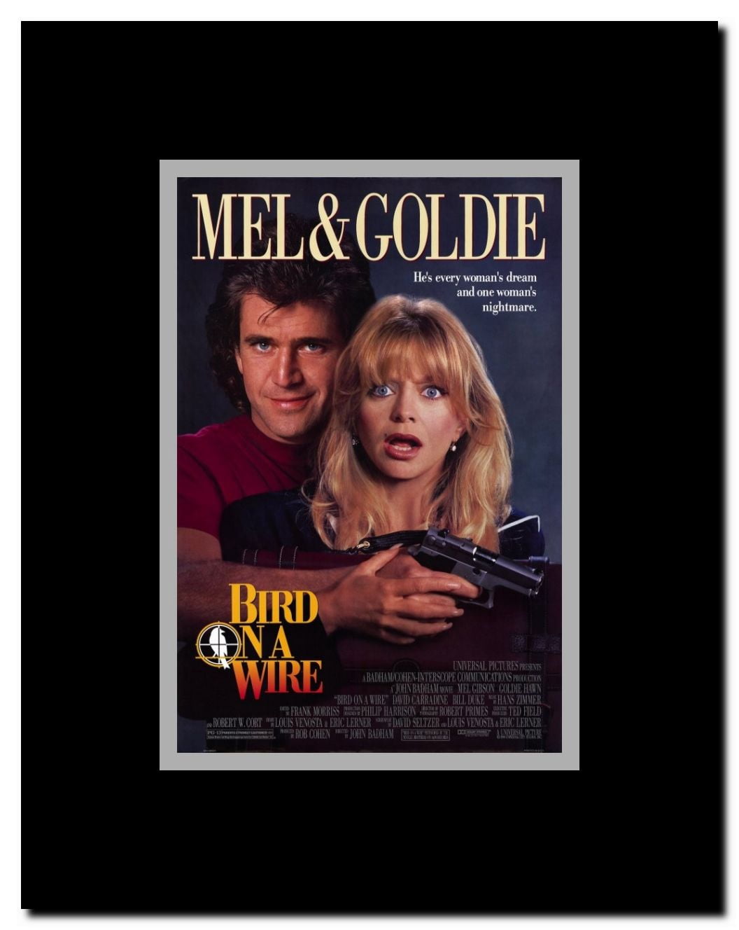 Bird on a Wire Framed Movie Poster