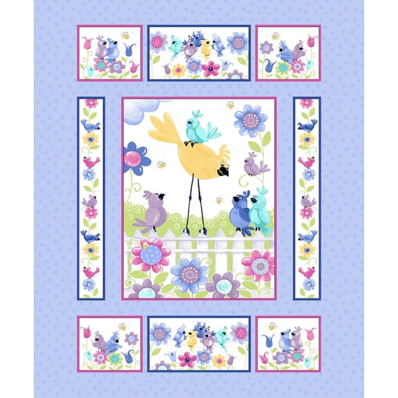 Bird's Buddies Collection by the yard- handcut