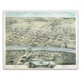 thumbnail image 1 of Bird’s Eye View of Waco Texas 1873 Vintage City Map Historic Brazos River Bridge Town Aerial Illustration Western Wall Art Texas Decor Home Office Library Study Interior Display 11x14 Unframed Poster, 1 of 9