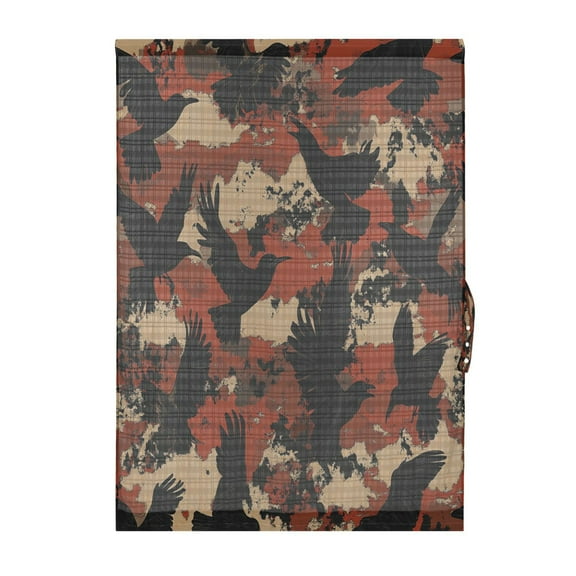 Bird's Shadow Door Curtain 25x40in Privacy Mesh with UV Protection Tie Back Rod Pockets