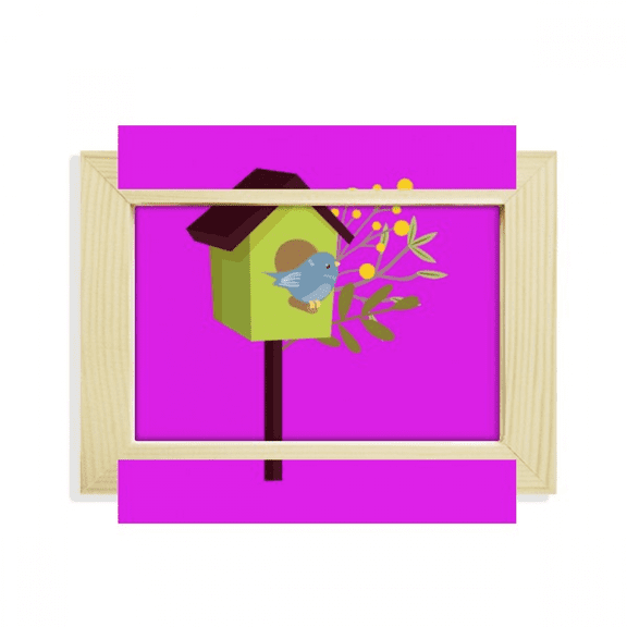 Bird's-nest Bule Flower Desktop Decorate Photo Frame Picture Art Painting 5x7 inch