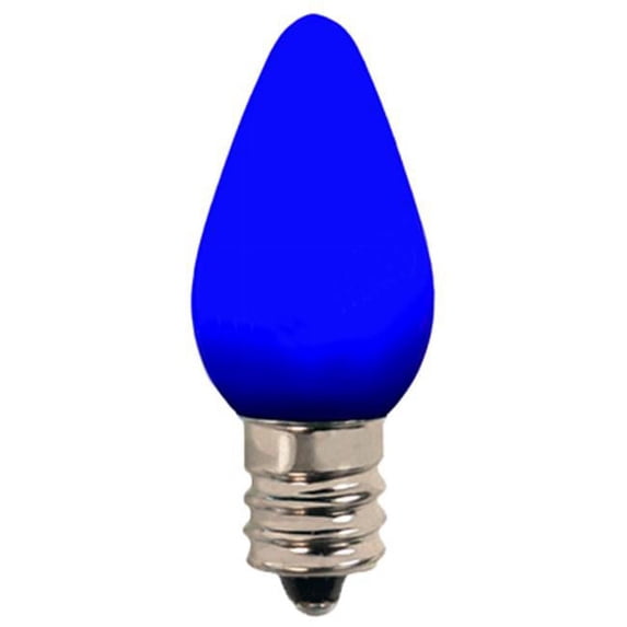 BirdDog 100C7LEDF-B C7 LED Bulbs - Smooth Frosted Blue, Pack of 25
