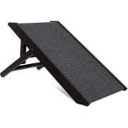 BirdRock Brands Internet's Best Espresso Wood/ Carpet Adjustable Folding Pet Ramp