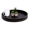 thumbnail image 1 of BirdRock Home 18" Wooden Lazy Susan - Black Wood with Iron Accents, 1 of 4