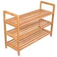 thumbnail image 1 of BirdRock Home 3-Tier Free Standing Bamboo Shoe Rack with Handles, 1 of 7
