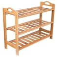 thumbnail image 1 of BirdRock Home 3-Tier Free Standing Bamboo Shoe Rack with Handles, 1 of 7