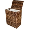 thumbnail image 1 of BirdRock Home Abaca Single Laundry Hamper - Hand Woven - Espresso, 1 of 5