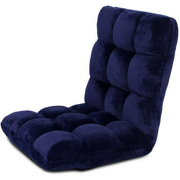 BirdRock Home Adjustable 14-Position Memory Foam Floor Chair - Blue
