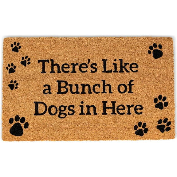BirdRock Home Bunch of Dogs Coir Front Door & Entry Doormat - 18" x 30"