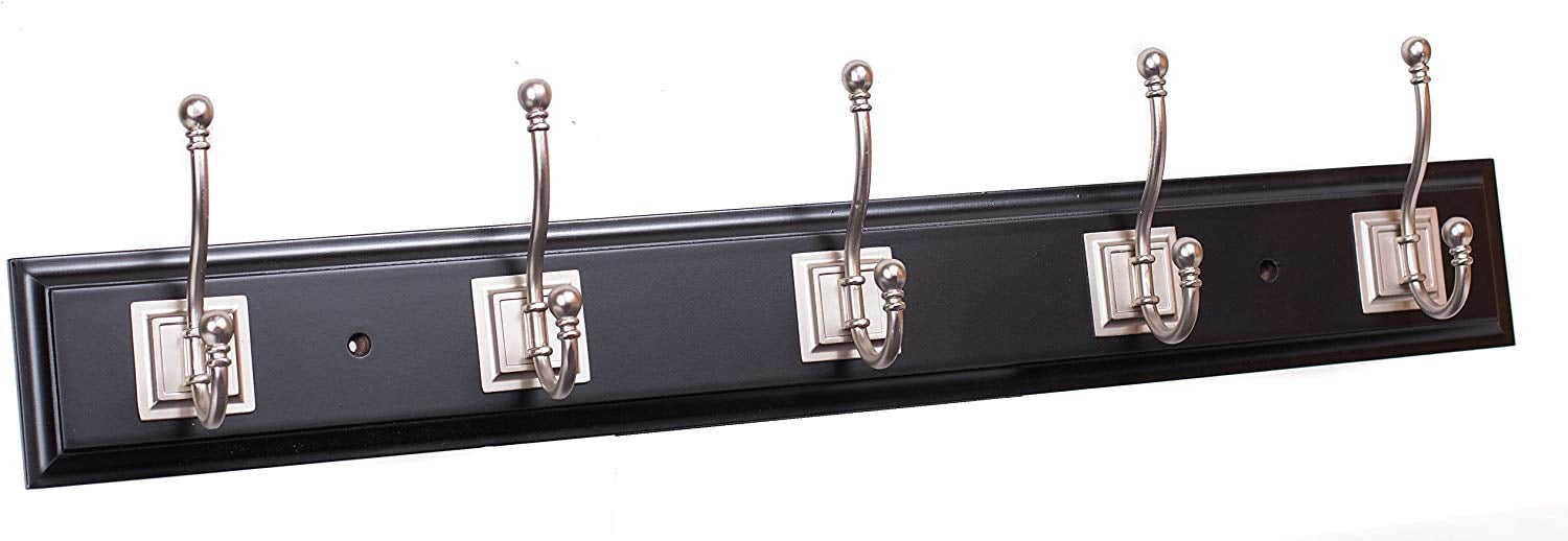 Hoks Rack BirdRock Home Classic Hook Rack and Hat Rack - 5 Hooks - Wall Mount ...