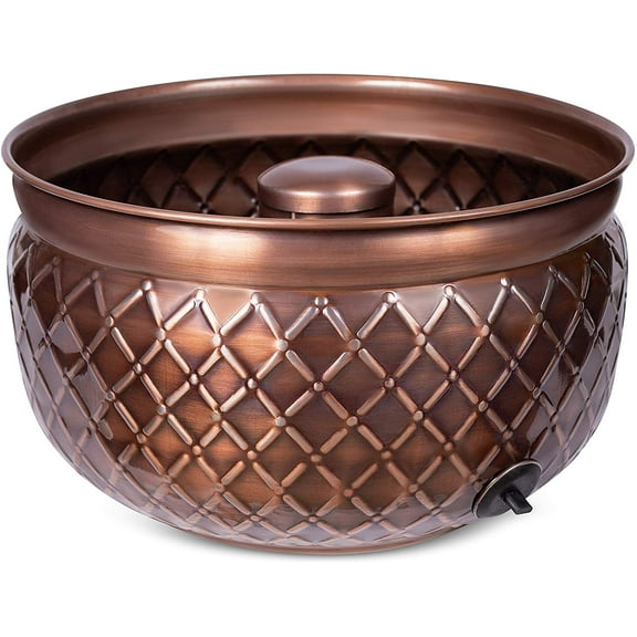 BirdRock Home Decorative Water Hose Pot - Copper - Drainage Hole - Group