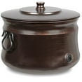 thumbnail image 1 of BirdRock Home Decorative Water Hose Pot with Lid - Distressed Bronze - 100 ft Hose, 1 of 6